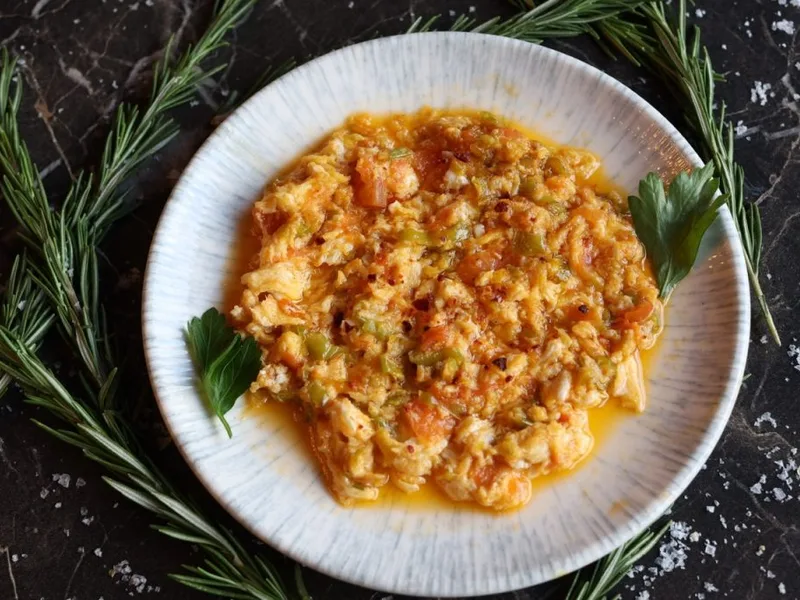 Scrambled Eggs with Vegetables (Menemen)