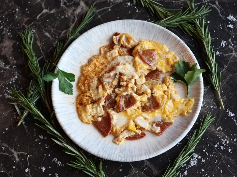 Eggs with Sucuk